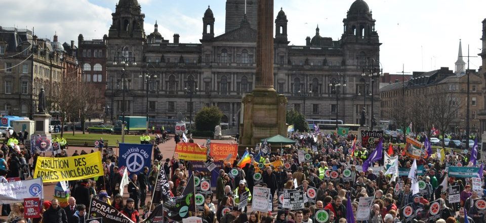 Scrap trident march in Glasgow